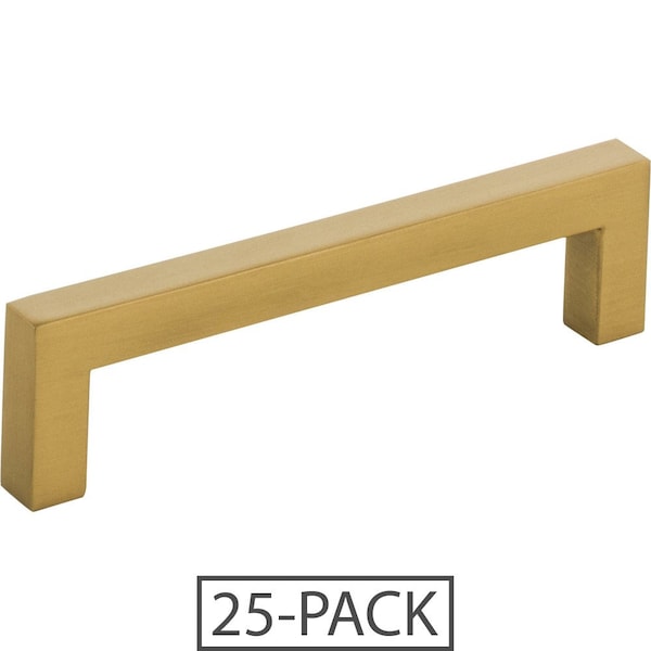 Elements 25-Pack of the 96 mm Center-to-Center Satin Bronze Square Stanton Cabinet Bar Pull 625-96SBZ-25 - main